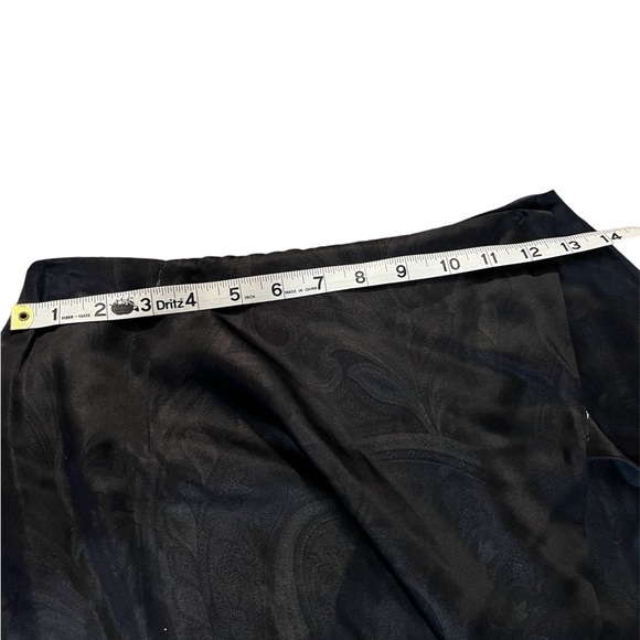 Maxmara Black Paisley Wrap Skirt 8 - Picture 2 of 6